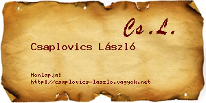 Csaplovics László névjegykártya