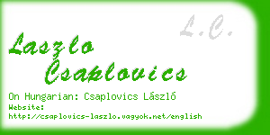 laszlo csaplovics business card